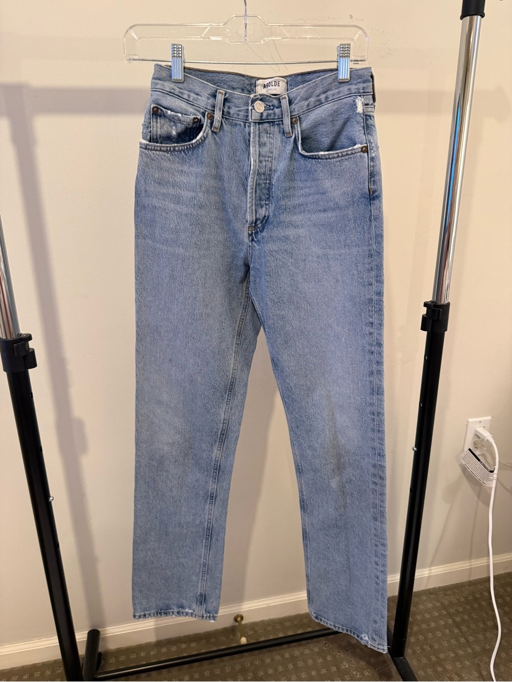 Agolde Light Blue Straight Leg Jeans